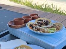 Variety of tacos from Taqueria