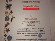 Ticket received at check-in