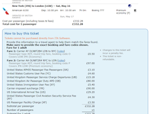 The outbound fare is 50p + taxes, fees & charges.