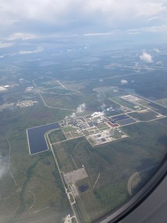 Scenery from outside the window upon takeoff from Orlando
