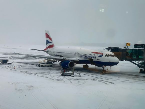 Snowy departure from Oslo