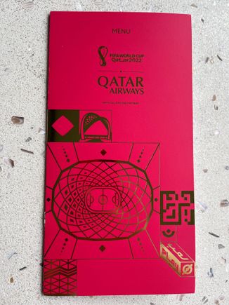 Cover of menu.  A380.  