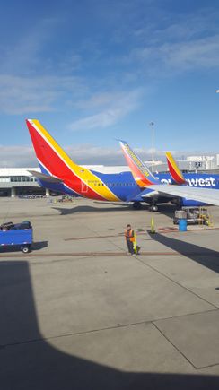 At the gate following arrival into OAK