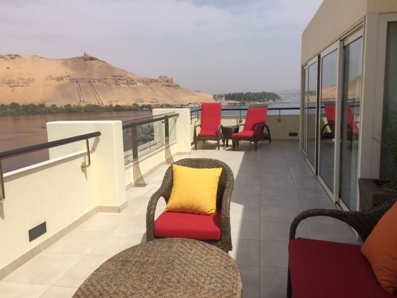 A suite with a panoramic view.