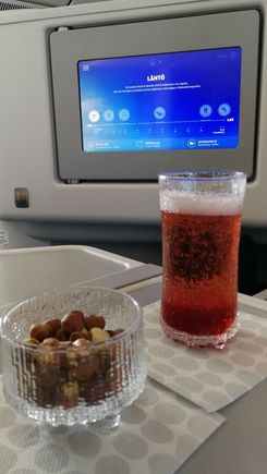 Amuse with aperitif: nuts.  The days with proper amuse are gone, hopefully not forever.
