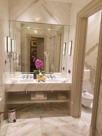 Bathroom (tub on left, shower on right)
