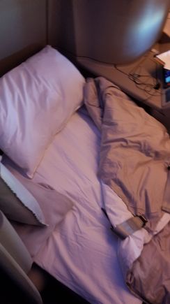 Cathay First Class bed