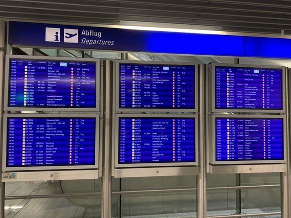 There are a lot more flights here than in North America.
