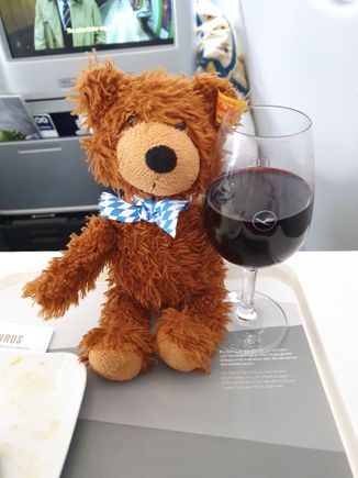 "Bowtie" compliment of Lufthansa