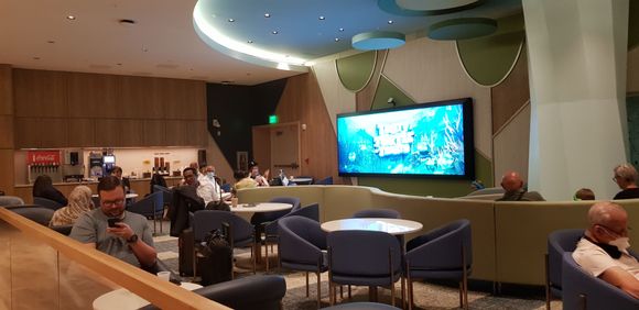 Coffee area when first entering the Lounge