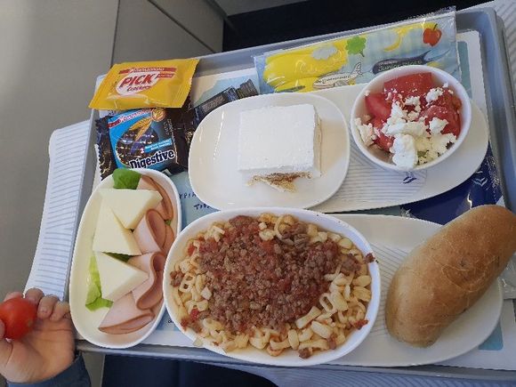 Kids meal, the alphabet pasta with minced meat and the rest, always a hit!