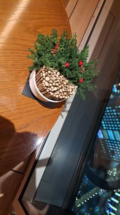Small display on each table on 37th floor executive lounge at Conrad tokyo