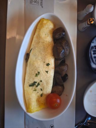 Omelette was ok.   Maybe just US catering. Was supposed to be cheese and veggie but seemed to be just cheese.  
