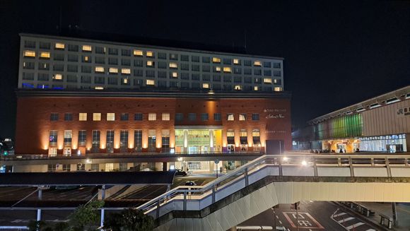 Outside of hotel. Did like the multicolour facade on JR Nara station

