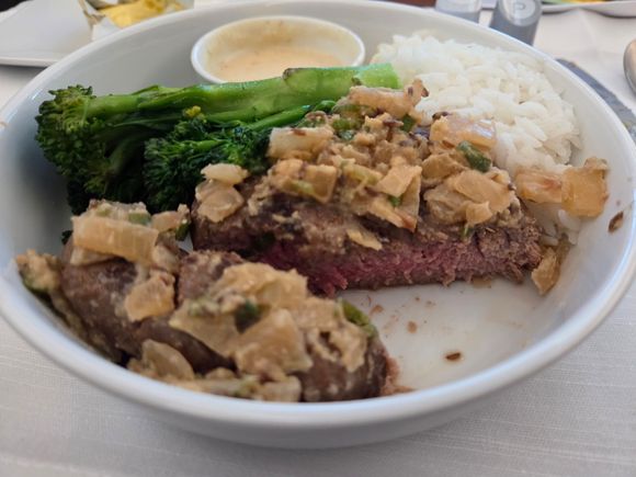 Miso Crusted Beef Filet - it was very grainy and melted in your mouth in an unappetizing way.