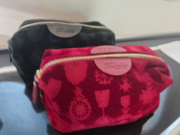 Red and dark green
