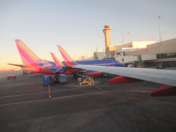 Pulling into the gate at DEN