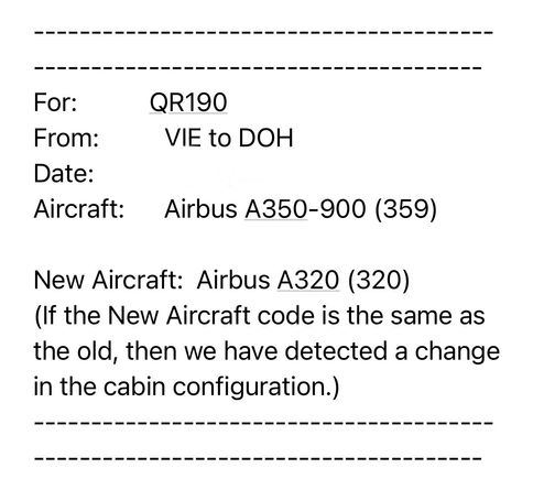 😳😳😳

Flight is three months away so will pray for several hundred equipment swaps!