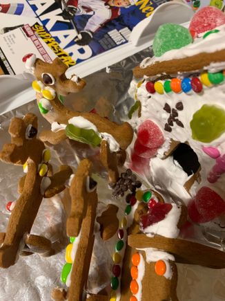 One of the reindeer seems to have had a little accident
