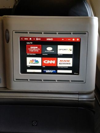 Live TV selection onboard TK Airbus 330-300