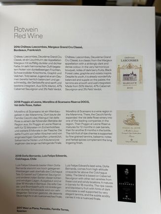 Red Wine List