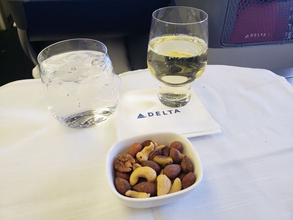 Warm Nuts and the Pine Ridge Chenin Blanc and Voignier Blend (2016)