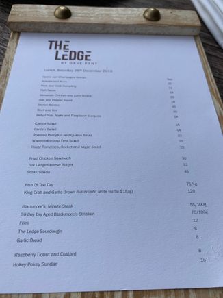 Ledge menu - very affordable and high quality