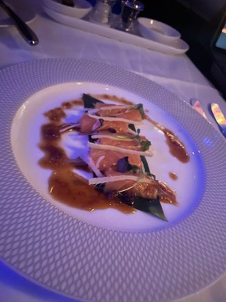 Smoked salmon rolls - these were ok. Lacking some depth to their taste as they just taste like thin regular smoked salmon. I ordered this hoping it would be close to the salmon w caviar. 