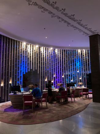 The reception area