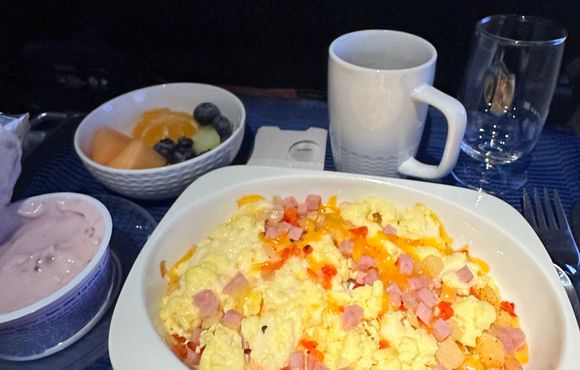 This scrambled egg was surprisingly good. It was lite, tasty and just the right amount