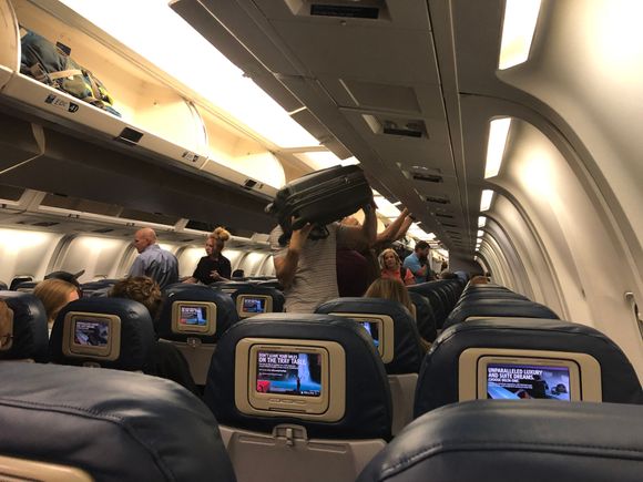 Inside interior of N1402A a month before it was retired