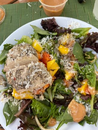 Tropical chicken salad. 