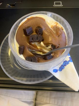 Ice cream was in the right temperature.