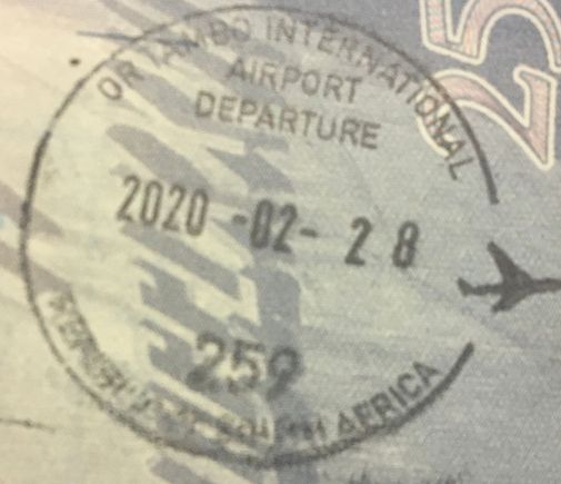 JNB departure