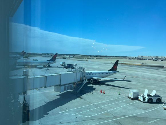 Our 737 arriving from Kingston