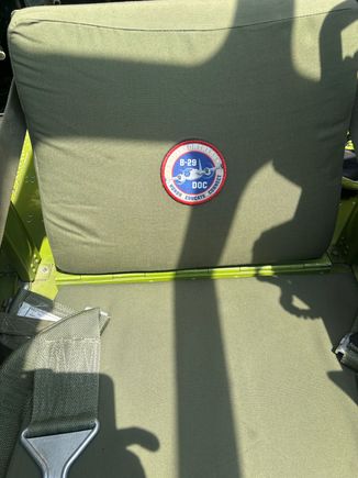 Bombardier’s seat with Doc patch 