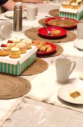 Some desserts selection of cup cakes , water chestnut cake / jelly ( Ma Ti Gao ) , sesame balls ( Jin Deui ) , etc