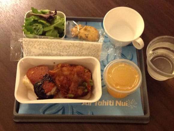 An air Tahiti reproduced meal at home