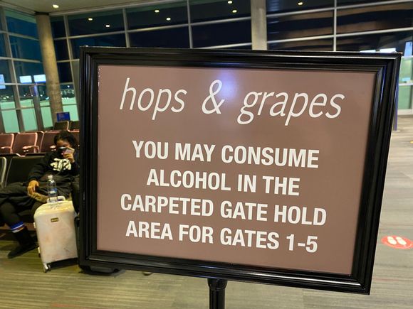 The bar/gates at the end of the concourse, don’t leave the carpet!