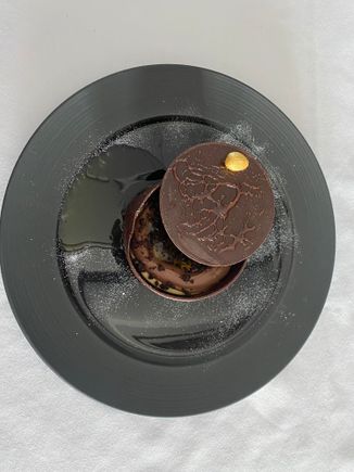 Chocolate dessert. Outstanding to look at and eat