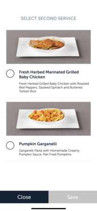 Online breakfast menu for my flight from ist-jfk
