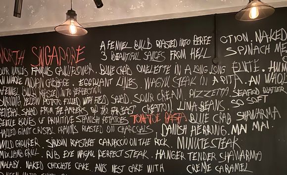 Menu chalkboard 