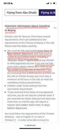 Why the airline requesting a vaccination since is not compulsory to have one to enter China?