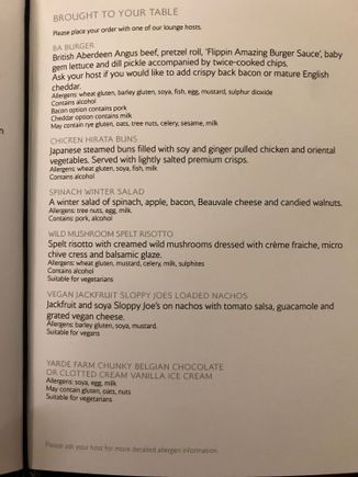 Menu on 12 January 2020