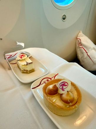 There were three deserts to choose from - my wife chose two, which the crew had no issue in handing out