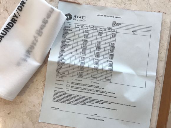 Laundry pricing : we used it twice and it came back in good clean condition 