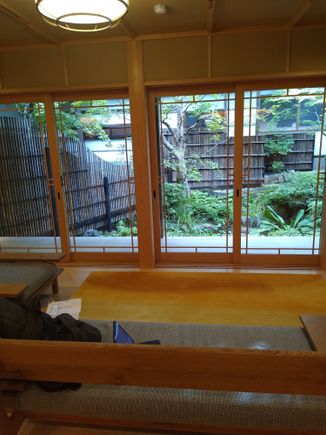 Private garden as seen from the main room