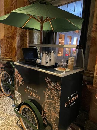 Morning coffee and tea in the lobby