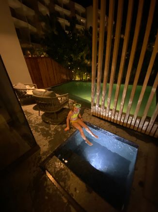 Room pool at noght