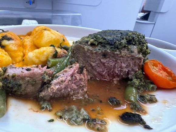 The Cafe de Paris butter sauce was good but couldn't hide they mushy gamey lamb. 